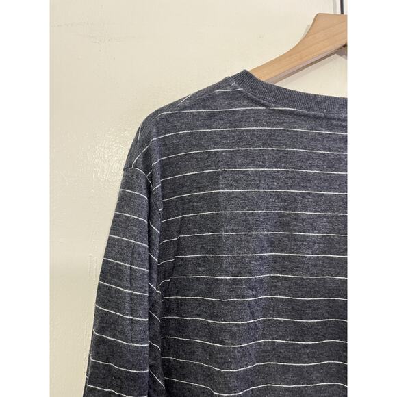 Marine Layer Athleisure Coastal Henley Shirt Striped XL Preppy Laidback Normcore - Picture 12 of 16